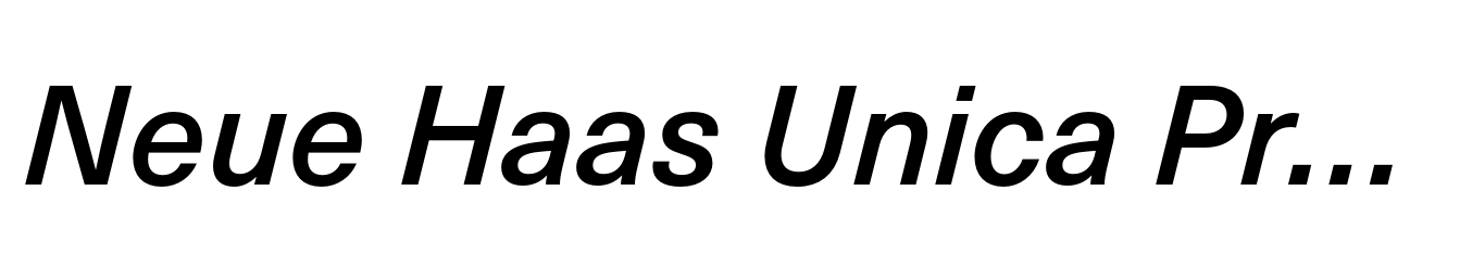 Neue Haas Unica Pro Medium Italic